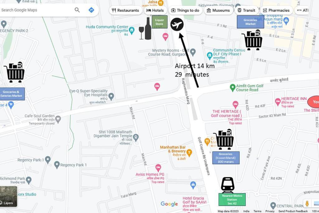 Rumana - 1bhk, 2 Balconies, Free Parking & Wi-fi * Gurgaon